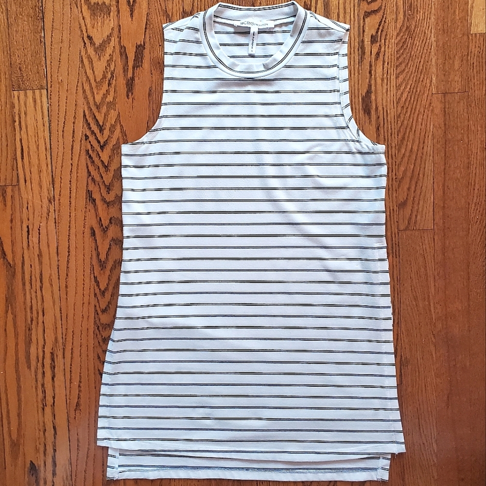 Striped BCBG Top with Vented sides